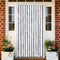 vidaXL - Vliegengordijn - 100x220 - cm - chenille - grijs - en - wit