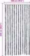 vidaXL - Vliegengordijn - 100x220 - cm - chenille - grijs - en - wit
