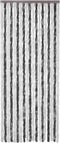 vidaXL - Vliegengordijn - 100x220 - cm - chenille - grijs - en - wit