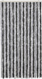 vidaXL - Vliegengordijn - 100x220 - cm - chenille - grijs - en - zwart