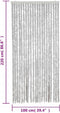 vidaXL - Vliegengordijn - 100x220 - cm - chenille - grijs