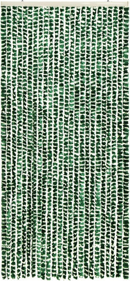 vidaXL - Vliegengordijn - 100x220 - cm - chenille - groen - en - wit
