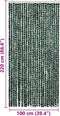 vidaXL - Vliegengordijn - 100x220 - cm - chenille - groen - en - wit