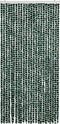 vidaXL - Vliegengordijn - 100x220 - cm - chenille - groen - en - wit