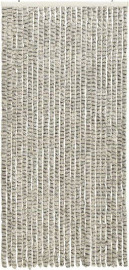 vidaXL - Vliegengordijn - 100x220 - cm - chenille - licht- - en - donkergrijs