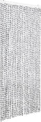 vidaXL - Vliegengordijn - 100x220 - cm - chenille - licht- - en - donkergrijs