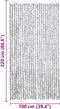 vidaXL - Vliegengordijn - 100x220 - cm - chenille - licht- - en - donkergrijs