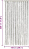 vidaXL - Vliegengordijn - 100x220 - cm - chenille - lichtgrijs - en - wit