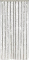 vidaXL - Vliegengordijn - 100x220 - cm - chenille - lichtgrijs - en - wit