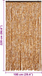 vidaXL - Vliegengordijn - 100x220 - cm - chenille - oker - en - wit
