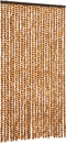 vidaXL - Vliegengordijn - 100x220 - cm - chenille - oker - en - wit
