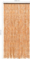 vidaXL - Vliegengordijn - 100x220 - cm - chenille - oker - en - wit