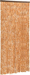 vidaXL - Vliegengordijn - 100x220 - cm - chenille - oker - en - wit