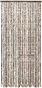 vidaXL - Vliegengordijn - 100x220 - cm - chenille - taupe - en - wit