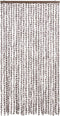 vidaXL - Vliegengordijn - 100x220 - cm - chenille - taupe - en - wit