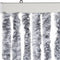 vidaXL - Vliegengordijn - 100x220 - cm - chenille - wit - en - grijs