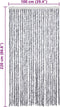 vidaXL - Vliegengordijn - 100x220 - cm - chenille - wit - en - grijs