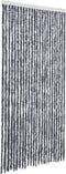 vidaXL - Vliegengordijn - 100x220 - cm - chenille - zilverkleurig