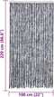 vidaXL - Vliegengordijn - 100x220 - cm - chenille - zilverkleurig