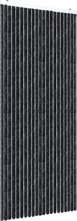 vidaXL - Vliegengordijn - 100x230 - cm - chenille - antracietkleurig