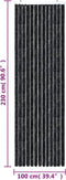 vidaXL - Vliegengordijn - 100x230 - cm - chenille - antracietkleurig
