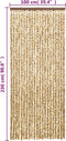 vidaXL - Vliegengordijn - 100x230 - cm - chenille - beige - en - bruin