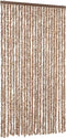 vidaXL - Vliegengordijn - 100x230 - cm - chenille - beige - en - donkerbruin