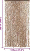 vidaXL - Vliegengordijn - 100x230 - cm - chenille - beige - en - donkerbruin