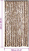 vidaXL - Vliegengordijn - 100x230 - cm - chenille - beige - en - lichtbruin