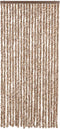 vidaXL - Vliegengordijn - 100x230 - cm - chenille - beige - en - donkerbruin