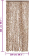 vidaXL - Vliegengordijn - 100x230 - cm - chenille - beige - en - donkerbruin