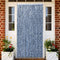 vidaXL - Vliegengordijn - 100x230 - cm - chenille - blauw - en - wit