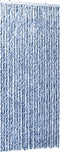 vidaXL - Vliegengordijn - 100x230 - cm - chenille - blauw - en - wit