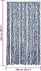 vidaXL - Vliegengordijn - 100x230 - cm - chenille - blauw - en - wit