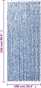 vidaXL - Vliegengordijn - 100x230 - cm - chenille - blauw - en - wit