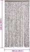 vidaXL - Vliegengordijn - 100x230 - cm - chenille - bruin - en - beige