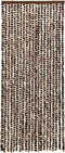 vidaXL - Vliegengordijn - 100x230 - cm - chenille - bruin - en - wit