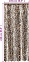 vidaXL - Vliegengordijn - 100x230 - cm - chenille - bruin - en - wit