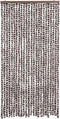 vidaXL - Vliegengordijn - 100x230 - cm - chenille - bruin - en - wit