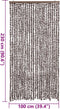 vidaXL - Vliegengordijn - 100x230 - cm - chenille - bruin - en - wit