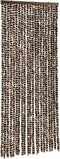 vidaXL - Vliegengordijn - 100x230 - cm - chenille - bruin - en - wit