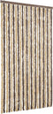 vidaXL - Vliegengordijn - 100x230 - cm - chenille - donkerbruin - en - beige