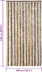 vidaXL - Vliegengordijn - 100x230 - cm - chenille - donkerbruin - en - beige