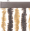 vidaXL - Vliegengordijn - 100x230 - cm - chenille - donkerbruin - en - beige
