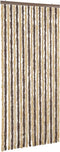 vidaXL - Vliegengordijn - 100x230 - cm - chenille - donkerbruin - en - beige