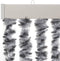 vidaXL - Vliegengordijn - 100x230 - cm - chenille - grijs - en - zwart-wit