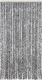 vidaXL - Vliegengordijn - 100x230 - cm - chenille - grijs - en - zwart-wit