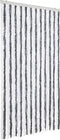 vidaXL - Vliegengordijn - 100x230 - cm - chenille - grijs - en - wit