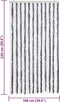 vidaXL - Vliegengordijn - 100x230 - cm - chenille - grijs - en - wit