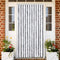 vidaXL - Vliegengordijn - 100x230 - cm - chenille - grijs - en - wit